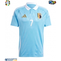 Moški Nogometni dresi Belgija Kevin De Bruyne #7 Gostujoči EP 2024 Kratek Rokav